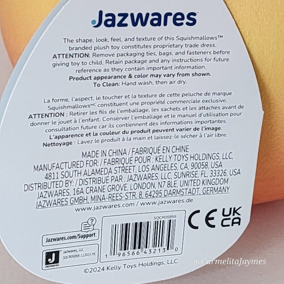 SUSAN 🍹 Mai Tai Summer Ombré Drink Original Squishmallow By Kellytoy NWT - Picture 7 of 8